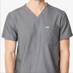 Figs Leon Graphite Scrub Top (Small)